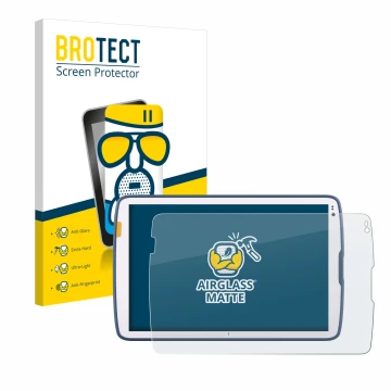 Vorderseite einer Produktverpackung mit dem Markenlogo BROTECT. Daneben ist das Gerät Zebra ET40 10.1