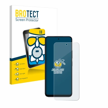 Vorderseite einer Produktverpackung mit dem Markenlogo BROTECT. Daneben ist das Gerät Xiaomi Redmi 12 mit dem zugehörigen Disp