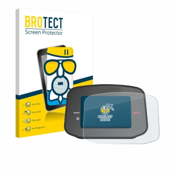 Vorderseite einer Produktverpackung mit dem Markenlogo BROTECT. Daneben ist das Gerät PowaKaddy CT8 GPS mit dem zugehörigen Di