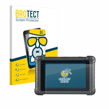 Vorderseite einer Produktverpackung mit dem Markenlogo BROTECT. Daneben ist das Gerät Autel MaxiDAS DS900 mit dem zugehörigen 