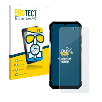 Vorderseite einer Produktverpackung mit dem Markenlogo BROTECT. Daneben ist das Gerät Fossibot F102 mit dem zugehörigen Displa