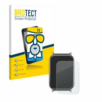 Vorderseite einer Produktverpackung mit dem Markenlogo BROTECT. Daneben ist das Gerät Xiaomi Mi Band 8 Pro mit dem zugehörigen