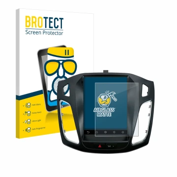 Vorderseite einer Produktverpackung mit dem Markenlogo BROTECT. Daneben ist das Gerät Isudar Ford/Focus MK3 2012–2019 mit dem 