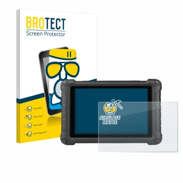 Vorderseite einer Produktverpackung mit dem Markenlogo BROTECT. Daneben ist das Gerät Autel MX900c mit dem zugehörigen Display