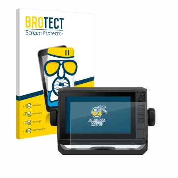 Vorderseite einer Produktverpackung mit dem Markenlogo BROTECT. Daneben ist das Gerät Garmin ECHOMAP UHD2 7