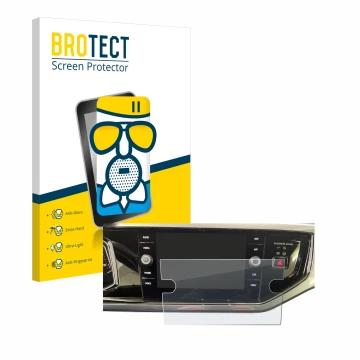 Vorderseite einer Produktverpackung mit dem Markenlogo BROTECT. Daneben ist das Gerät Volkswagen Polo VI Ready 2 Discover 8