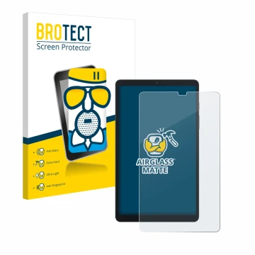 Vorderseite einer Produktverpackung mit dem Markenlogo BROTECT. Daneben ist das Gerät Blackview Tab 60 8.68