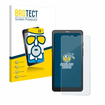 Vorderseite einer Produktverpackung mit dem Markenlogo BROTECT. Daneben ist das Gerät Boox Palma mit dem zugehörigen Displaysc