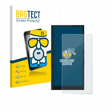 Vorderseite einer Produktverpackung mit dem Markenlogo BROTECT. Daneben ist das Gerät Hiby R6 Pro II (2. Gen.) mit dem zugehör