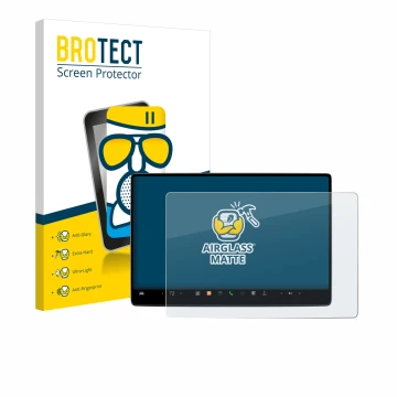 Vorderseite einer Produktverpackung mit dem Markenlogo BROTECT. Daneben ist das Gerät Tesla Model 3 2024 mit dem zugehörigen D