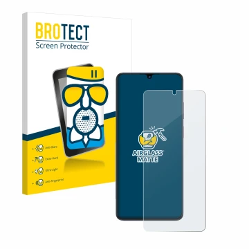 Vorderseite einer Produktverpackung mit dem Markenlogo BROTECT. Daneben ist das Gerät ZTE Blade V50 Vita mit dem zugehörigen D