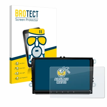 Vorderseite einer Produktverpackung mit dem Markenlogo BROTECT. Daneben ist das Gerät Eonon 53 SE mit dem zugehörigen Displays