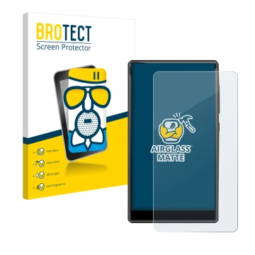 Vorderseite einer Produktverpackung mit dem Markenlogo BROTECT. Daneben ist das Gerät innioasis G1-80G mit dem zugehörigen Dis