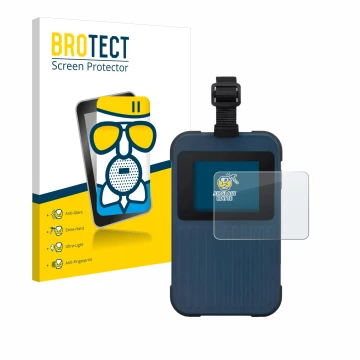 Vorderseite einer Produktverpackung mit dem Markenlogo BROTECT. Daneben ist das Gerät Acer Enduro Connect M3 mit dem zugehörig