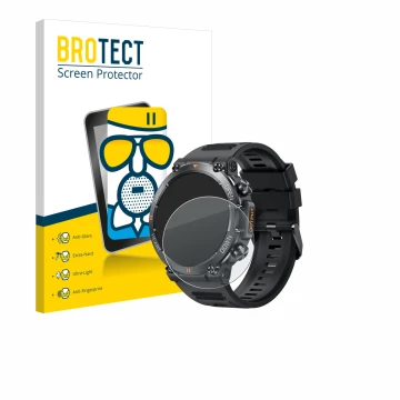 Vorderseite einer Produktverpackung mit dem Markenlogo BROTECT. Daneben ist das Gerät GaWear K56-PRO 1.39