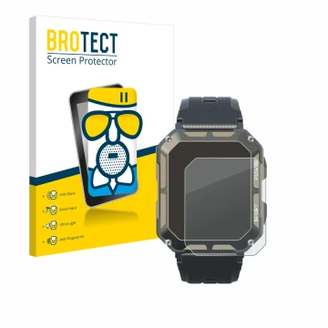 Vorderseite einer Produktverpackung mit dem Markenlogo BROTECT. Daneben ist das Gerät Blackview C20Pro 1.83