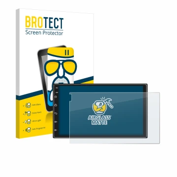 Vorderseite einer Produktverpackung mit dem Markenlogo BROTECT. Daneben ist das Gerät Ankeway Car Radio 7