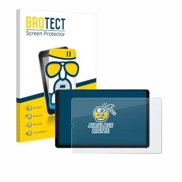 Vorderseite einer Produktverpackung mit dem Markenlogo BROTECT. Daneben ist das Gerät Lenovo Legion Y700 (2023) mit dem zugehö