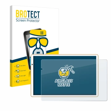 Vorderseite einer Produktverpackung mit dem Markenlogo BROTECT. Daneben ist das Gerät Facetel Q3 mit dem zugehörigen Displaysc