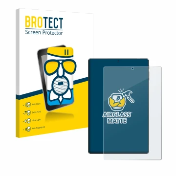 Vorderseite einer Produktverpackung mit dem Markenlogo BROTECT. Daneben ist das Gerät Simplori M107 mit dem zugehörigen Displa