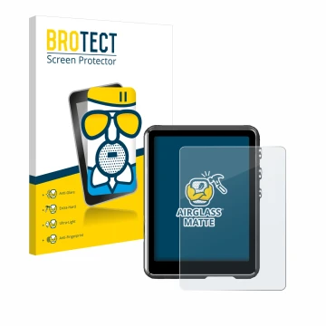 Vorderseite einer Produktverpackung mit dem Markenlogo BROTECT. Daneben ist das Gerät Mechen M3 mit dem zugehörigen Displaysch