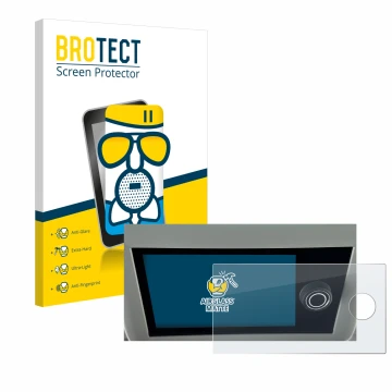 Vorderseite einer Produktverpackung mit dem Markenlogo BROTECT. Daneben ist das Gerät Volkswagen California 6.1 mit dem zugehö