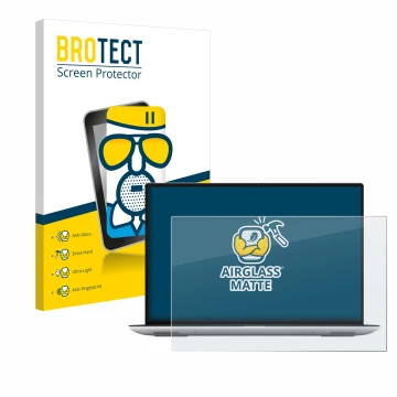 Vorderseite einer Produktverpackung mit dem Markenlogo BROTECT. Daneben ist das Gerät Dell Precision 5480 Non-Touch mit dem zu
