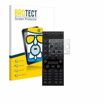 Vorderseite einer Produktverpackung mit dem Markenlogo BROTECT. Daneben ist das Gerät Native Instruments Traktor Kontrol X1 MK