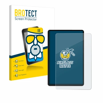 Vorderseite einer Produktverpackung mit dem Markenlogo BROTECT. Daneben ist das Gerät Honor Pad 9 mit dem zugehörigen Displays