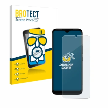 Vorderseite einer Produktverpackung mit dem Markenlogo BROTECT. Daneben ist das Gerät Nokia C12 mit dem zugehörigen Displaysch