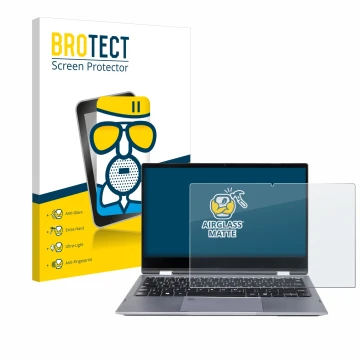 Vorderseite einer Produktverpackung mit dem Markenlogo BROTECT. Daneben ist das Gerät Wortmann Terra Mobile 360-13U mit dem zu