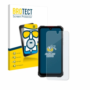 Vorderseite einer Produktverpackung mit dem Markenlogo BROTECT. Daneben ist das Gerät Hotwav Cyber 9 Pro mit dem zugehörigen D