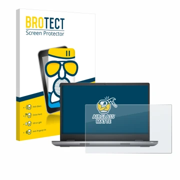 Vorderseite einer Produktverpackung mit dem Markenlogo BROTECT. Daneben ist das Gerät Dell Precision 7780 mit dem zugehörigen 