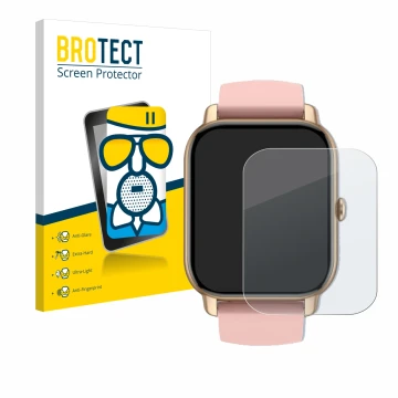 Vorderseite einer Produktverpackung mit dem Markenlogo BROTECT. Daneben ist das Gerät Sross Smartwatch 1.83