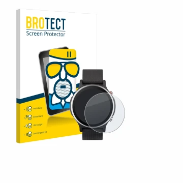 Vorderseite einer Produktverpackung mit dem Markenlogo BROTECT. Daneben ist das Gerät ASUS VivoWatch 6 mit dem zugehörigen Dis