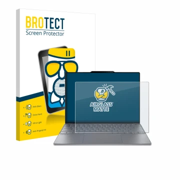 Vorderseite einer Produktverpackung mit dem Markenlogo BROTECT. Daneben ist das Gerät Lenovo ThinkBook 13x Gen 4 mit dem zugeh