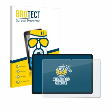 Vorderseite einer Produktverpackung mit dem Markenlogo BROTECT. Daneben ist das Gerät Teclast P50 mit dem zugehörigen Displays