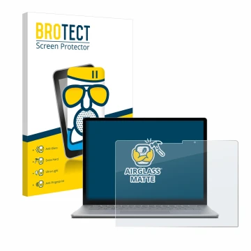Vorderseite einer Produktverpackung mit dem Markenlogo BROTECT. Daneben ist das Gerät Microsoft Surface Laptop 6 13.5