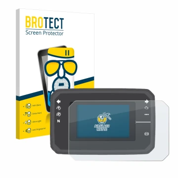 Vorderseite einer Produktverpackung mit dem Markenlogo BROTECT. Daneben ist das Gerät Honda CB650R TFT Display mit dem zugehör