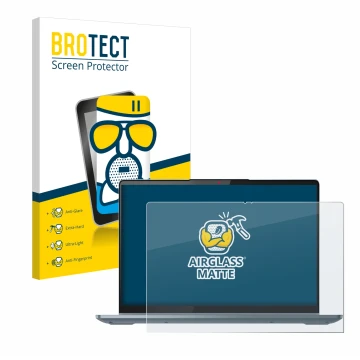 Vorderseite einer Produktverpackung mit dem Markenlogo BROTECT. Daneben ist das Gerät Lenovo IdeaPad 5i 2-in-1 Gen 9 14