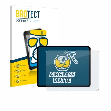 Vorderseite einer Produktverpackung mit dem Markenlogo BROTECT. Daneben ist das Gerät Apple iPad Pro 13