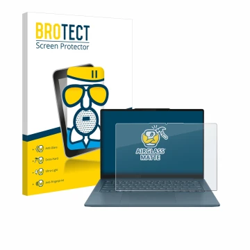 Vorderseite einer Produktverpackung mit dem Markenlogo BROTECT. Daneben ist das Gerät Lenovo Yoga Pro 7 Gen 9 14