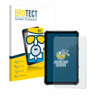 Vorderseite einer Produktverpackung mit dem Markenlogo BROTECT. Daneben ist das Gerät Ulefone Armor Pad 3 Pro mit dem zugehöri