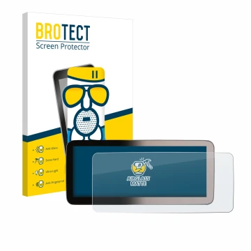 Vorderseite einer Produktverpackung mit dem Markenlogo BROTECT. Daneben ist das Gerät Erisin ES46GC50-TDE 12,3