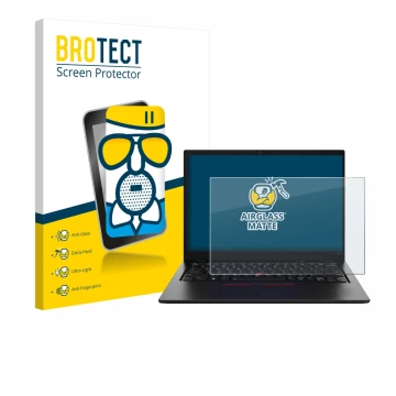 Vorderseite einer Produktverpackung mit dem Markenlogo BROTECT. Daneben ist das Gerät Lenovo ThinkPad L13 Gen 5 mit dem zugehö