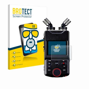 Vorderseite einer Produktverpackung mit dem Markenlogo BROTECT. Daneben ist das Gerät Tascam Portacapture X6 mit dem zugehörig