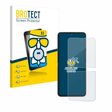 Vorderseite einer Produktverpackung mit dem Markenlogo BROTECT. Daneben ist das Gerät Blackview Hero 10 (Vorderes Display) mit