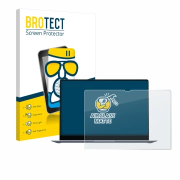 Vorderseite einer Produktverpackung mit dem Markenlogo BROTECT. Daneben ist das Gerät Samsung Galaxy Book4 Edge 16