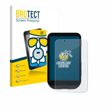 Vorderseite einer Produktverpackung mit dem Markenlogo BROTECT. Daneben ist das Gerät iGPSPORT igs800 mit dem zugehörigen Disp