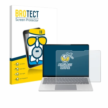 Vorderseite einer Produktverpackung mit dem Markenlogo BROTECT. Daneben ist das Gerät Microsoft Surface Laptop 7 15